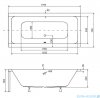 Besco Quadro 180x80cm wanna prostokątna + obudowa + syfon #WAQ-180-PK/#OAQ-180-PK/19975